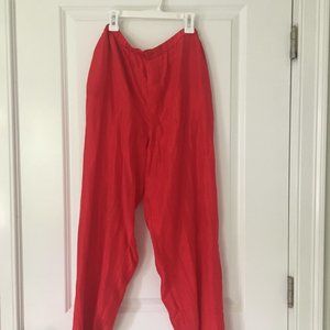 100% Silk Red Christian Dior Pants